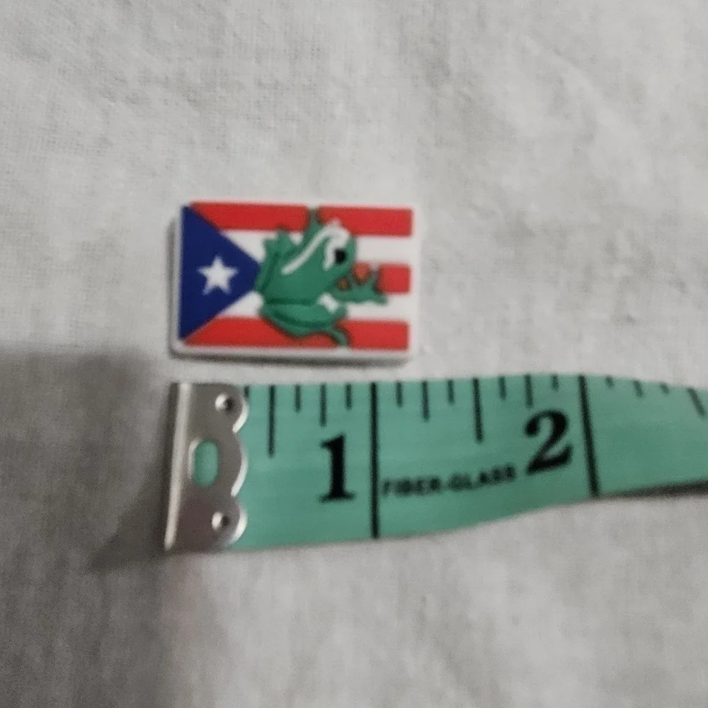 4/$8 Crocs Shoe Charm - Puerto Rico / Puerto Rican Flag / El Coqui
